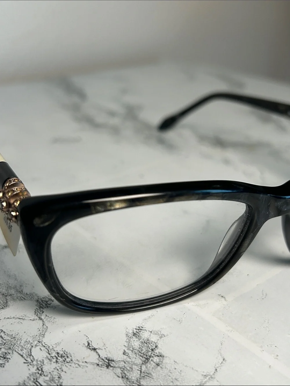 Roberto Cavalli Martinica 715 Marble Cat Eye Eyeglasses 54-17-140 NWT